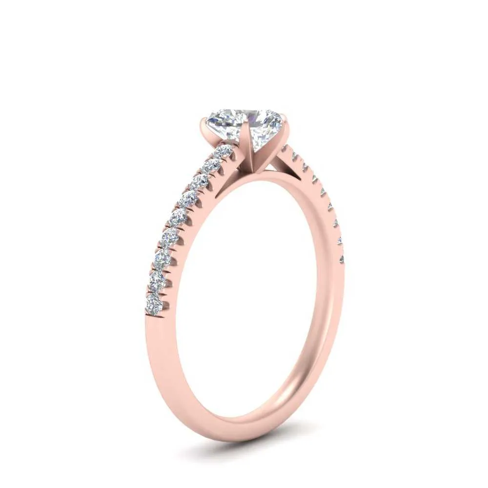 IGI Certified 1/2 - 5 Carat Lab Grown Diamond Thin Engagement Ring 14K Gold