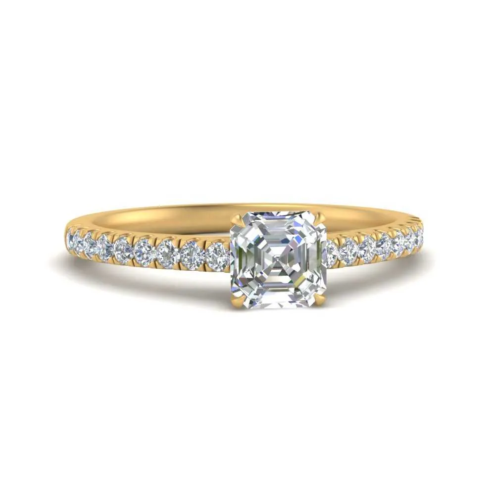 IGI Certified 1/2 - 5 Carat Lab Grown Diamond Thin Engagement Ring 14K Gold