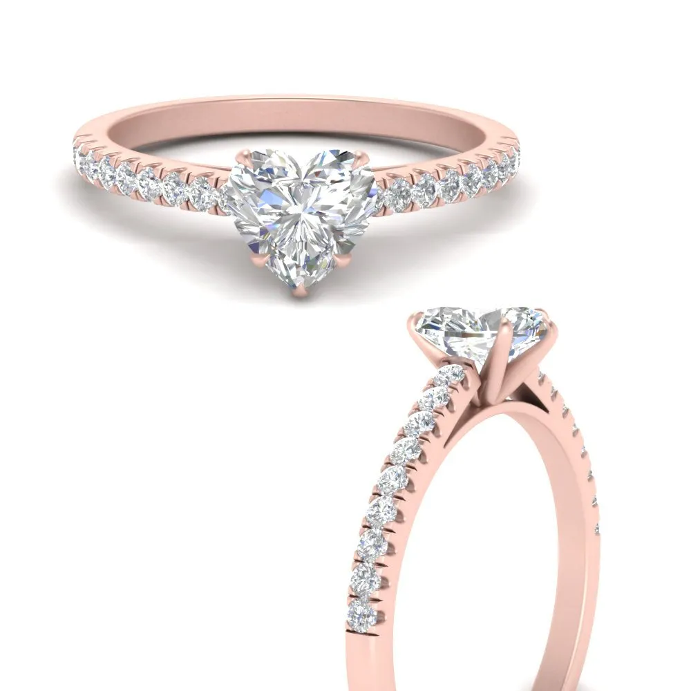 IGI Certified 1/2 - 5 Carat Lab Grown Diamond Thin Engagement Ring 14K Gold