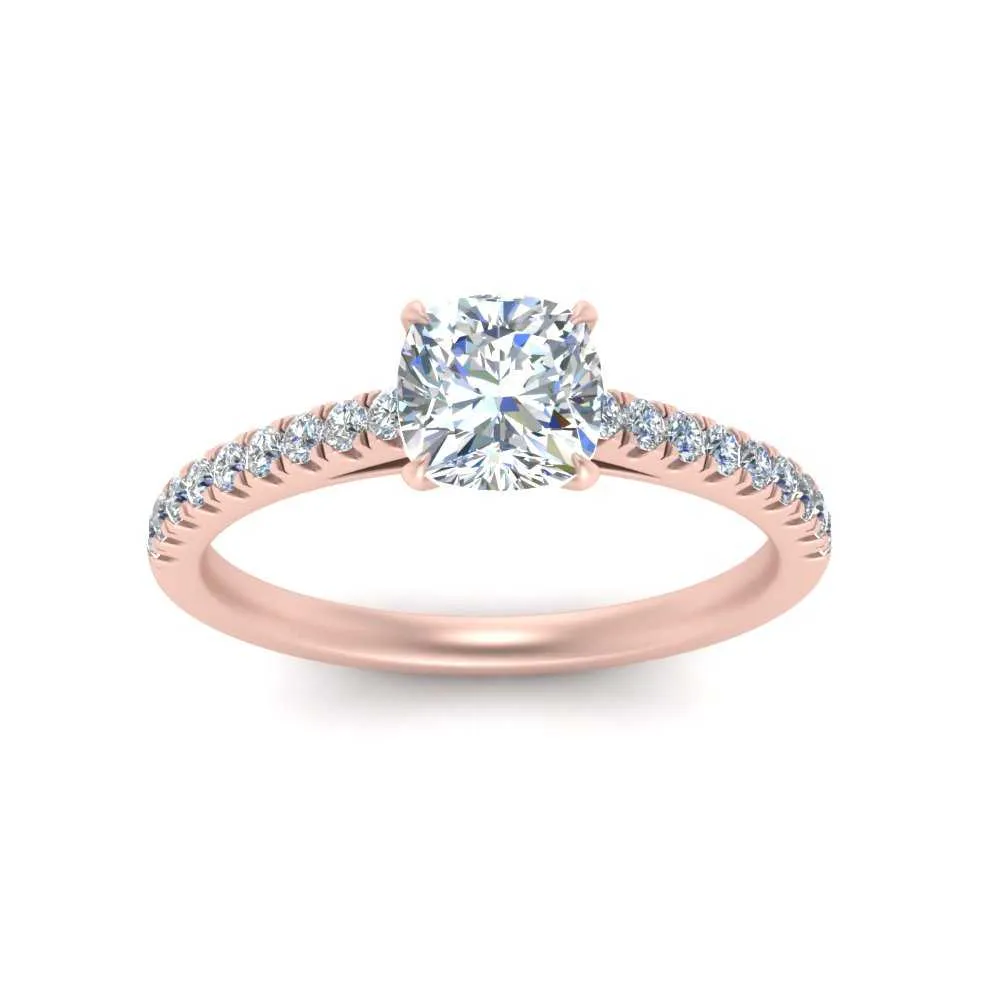 IGI Certified 1/2 - 5 Carat Lab Grown Diamond Thin Engagement Ring 14K Gold