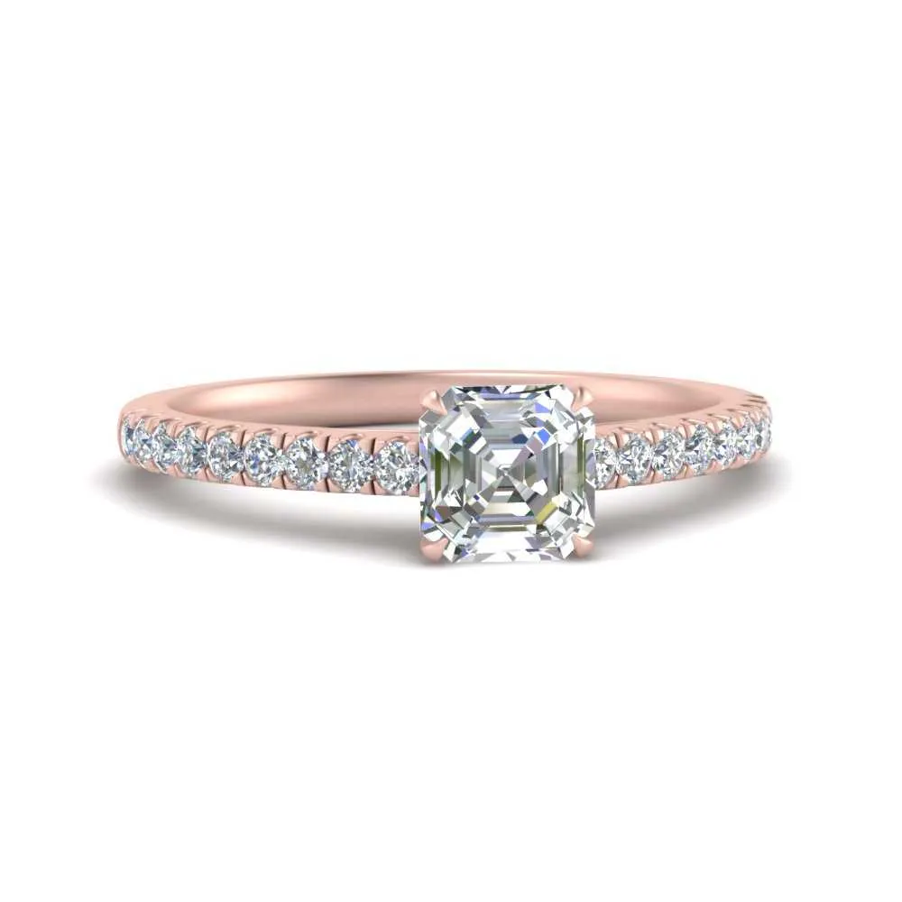 IGI Certified 1/2 - 5 Carat Lab Grown Diamond Thin Engagement Ring 14K Gold