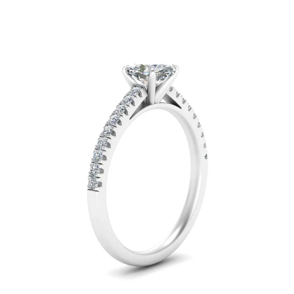 IGI Certified 1/2 - 5 Carat Lab Grown Diamond Thin Engagement Ring 14K Gold