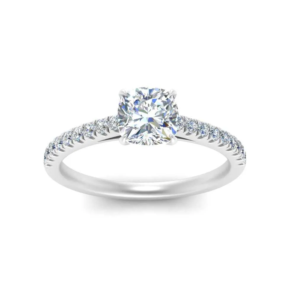 IGI Certified 1/2 - 5 Carat Lab Grown Diamond Thin Engagement Ring 14K Gold