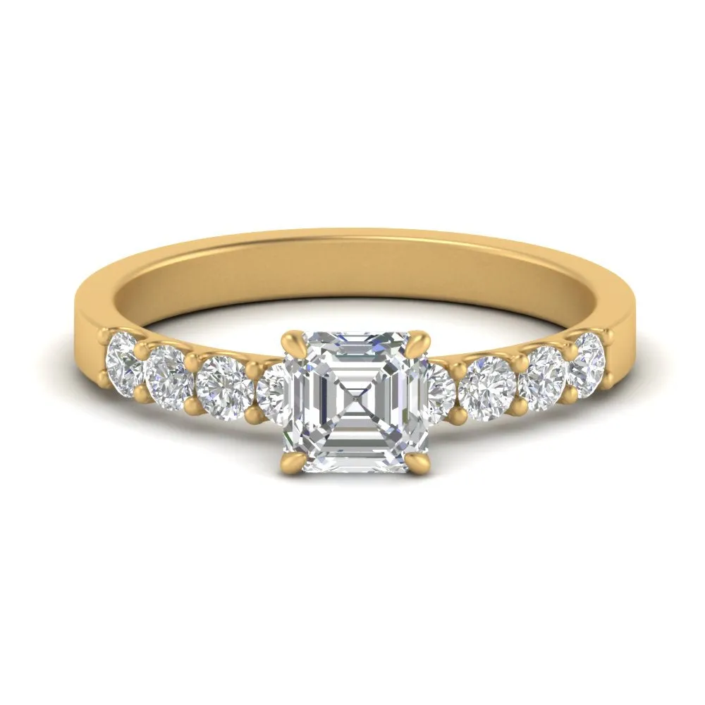 IGI Certified 1/2 - 5 Carat Lab Grown Diamond U Prong Women Engagement Ring 14K Gold