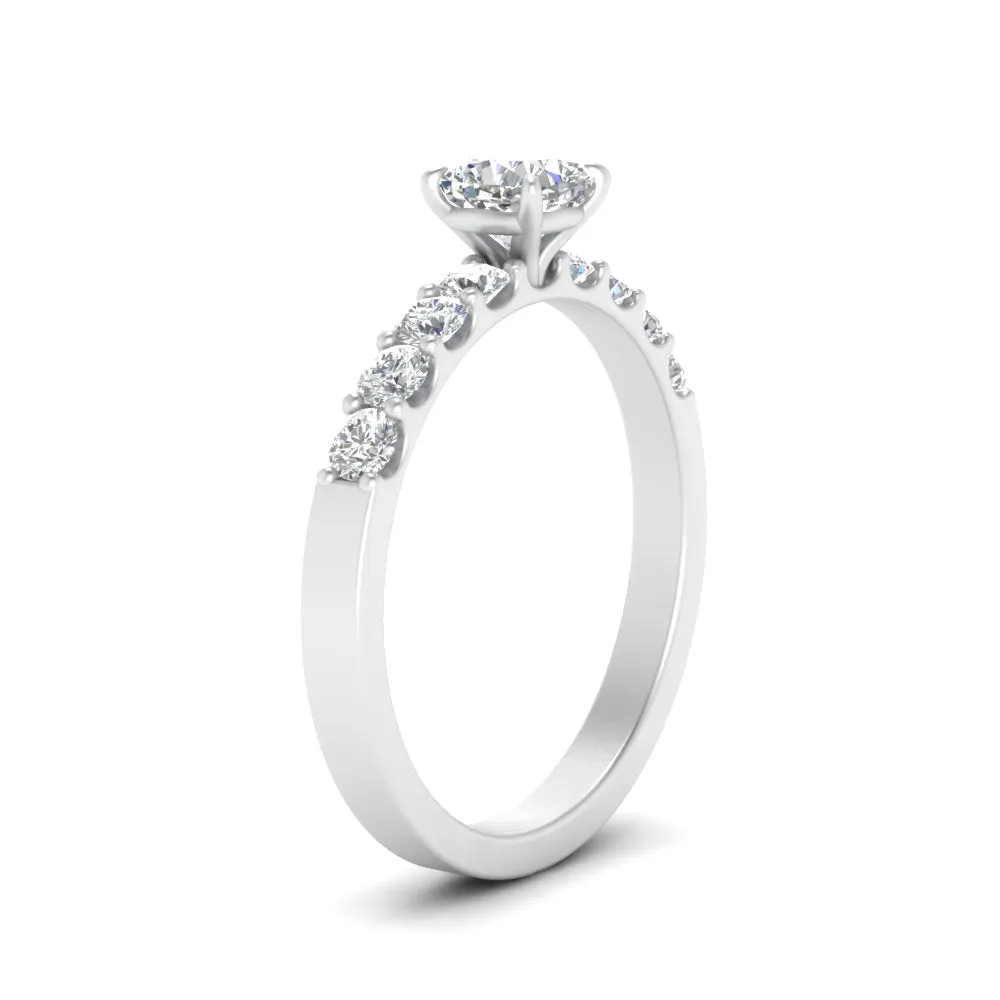 IGI Certified 1/2 - 5 Carat Lab Grown Diamond U Prong Women Engagement Ring 14K Gold