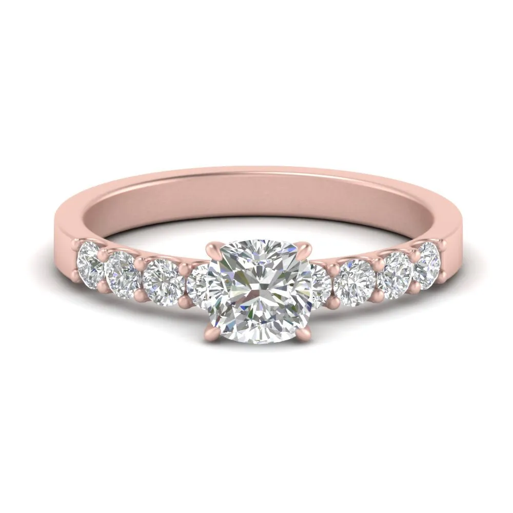 IGI Certified 1/2 - 5 Carat Lab Grown Diamond U Prong Women Engagement Ring 14K Gold