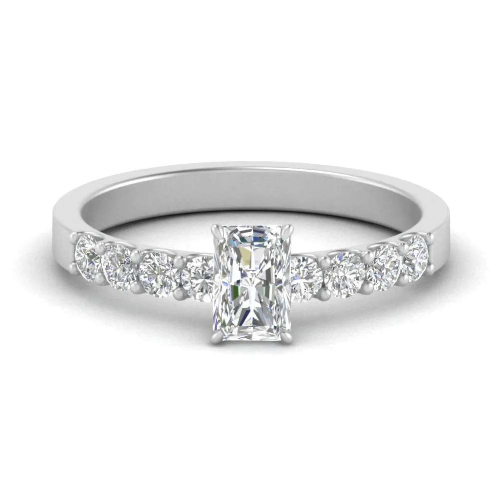 IGI Certified 1/2 - 5 Carat Lab Grown Diamond U Prong Women Engagement Ring 14K Gold
