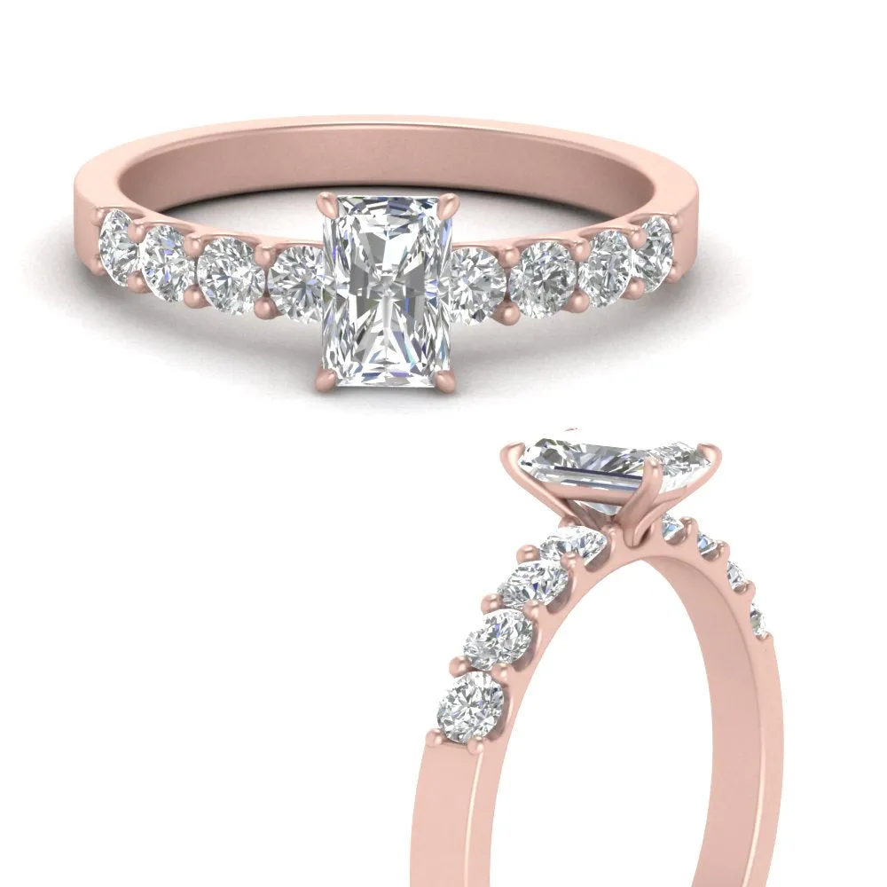 IGI Certified 1/2 - 5 Carat Lab Grown Diamond U Prong Women Engagement Ring 14K Gold