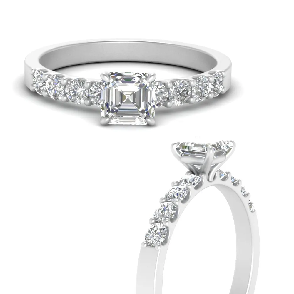 IGI Certified 1/2 - 5 Carat Lab Grown Diamond U Prong Women Engagement Ring 14K Gold