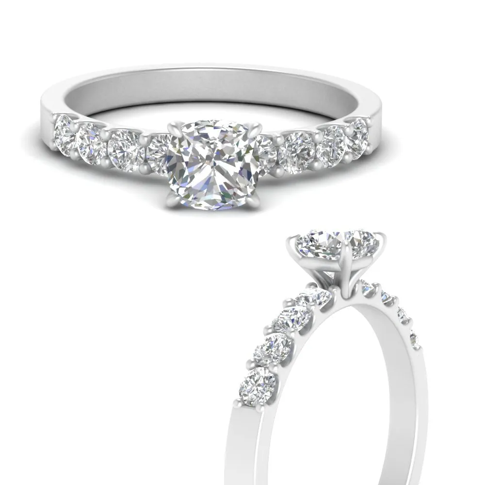 IGI Certified 1/2 - 5 Carat Lab Grown Diamond U Prong Women Engagement Ring 14K Gold