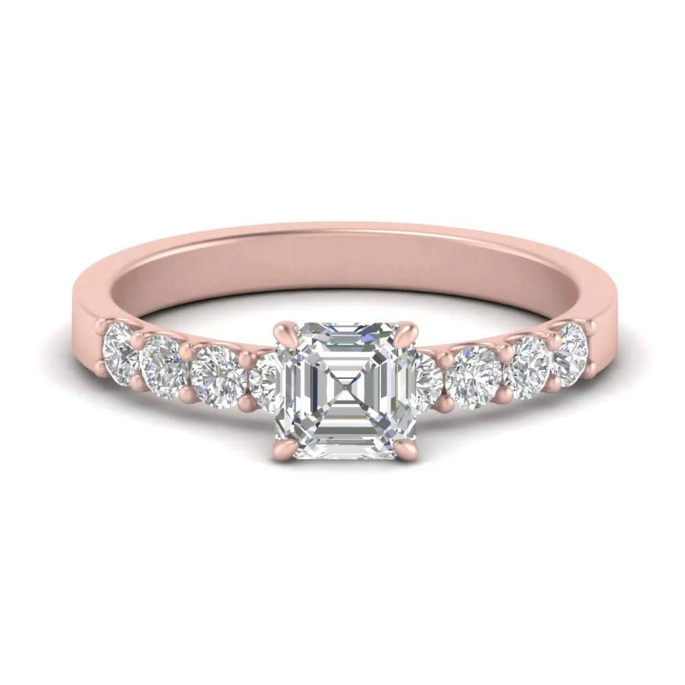 IGI Certified 1/2 - 5 Carat Lab Grown Diamond U Prong Women Engagement Ring 14K Gold