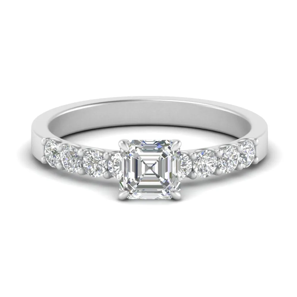 IGI Certified 1/2 - 5 Carat Lab Grown Diamond U Prong Women Engagement Ring 14K Gold