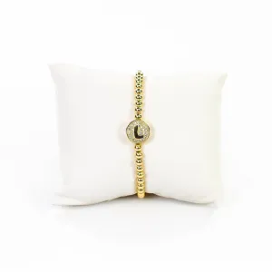 Initial Simulated Diamond Bracelet: L