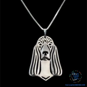 Irish Setter Lovers' a unique designed Pendant in Gold, Silver or Rose Gold Plating   BONUS Necklace