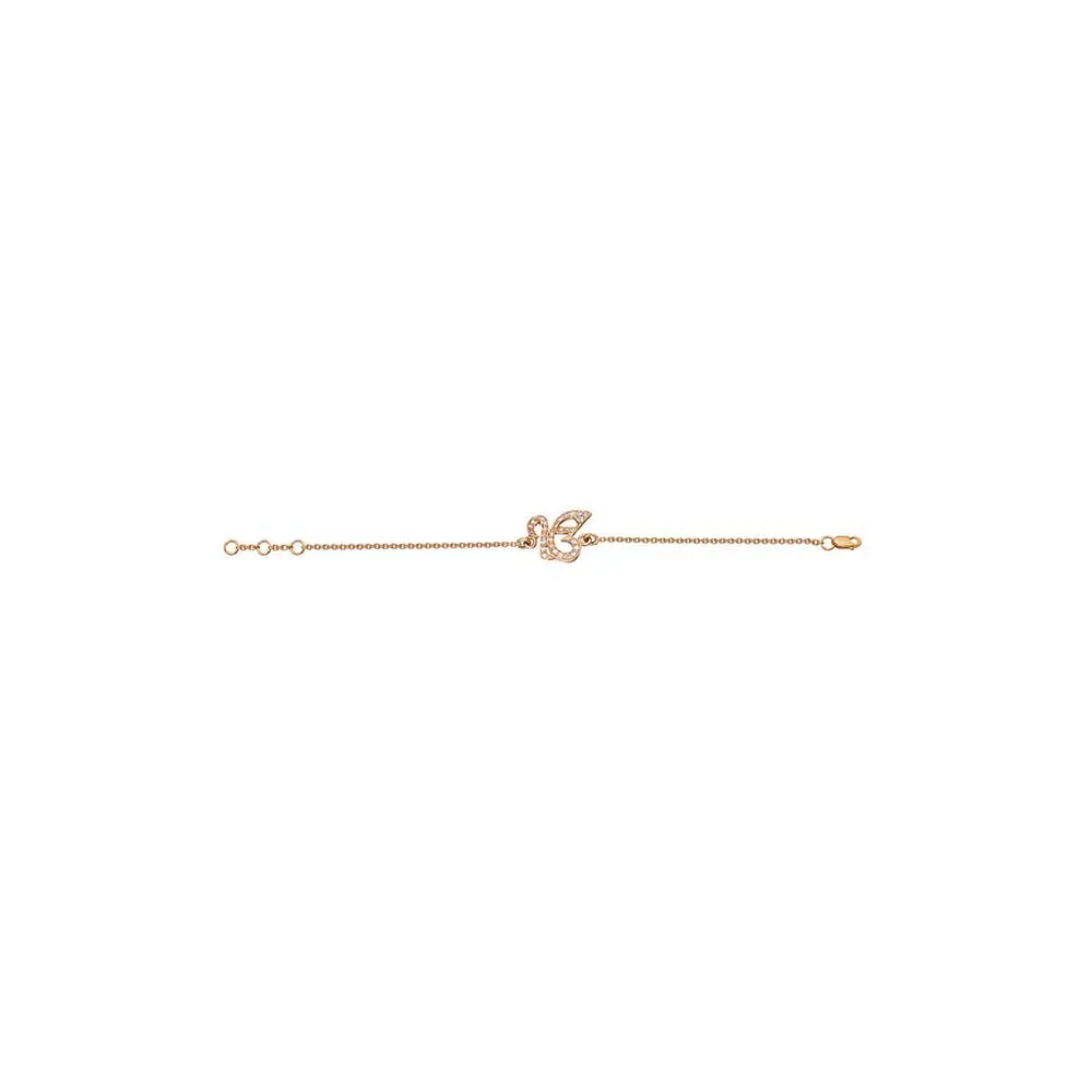Kaj Fine Jewellery Baby Ek Onkar Diamond Chain Bracelet in 14KT Yellow Gold
