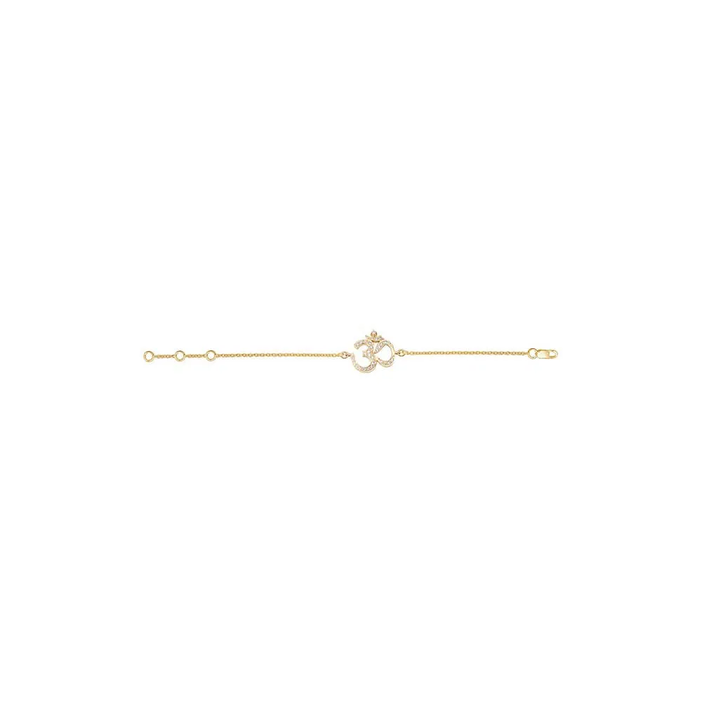 Kaj Fine Jewellery OM Diamond Chain Bracelet in 14KT Yellow Gold