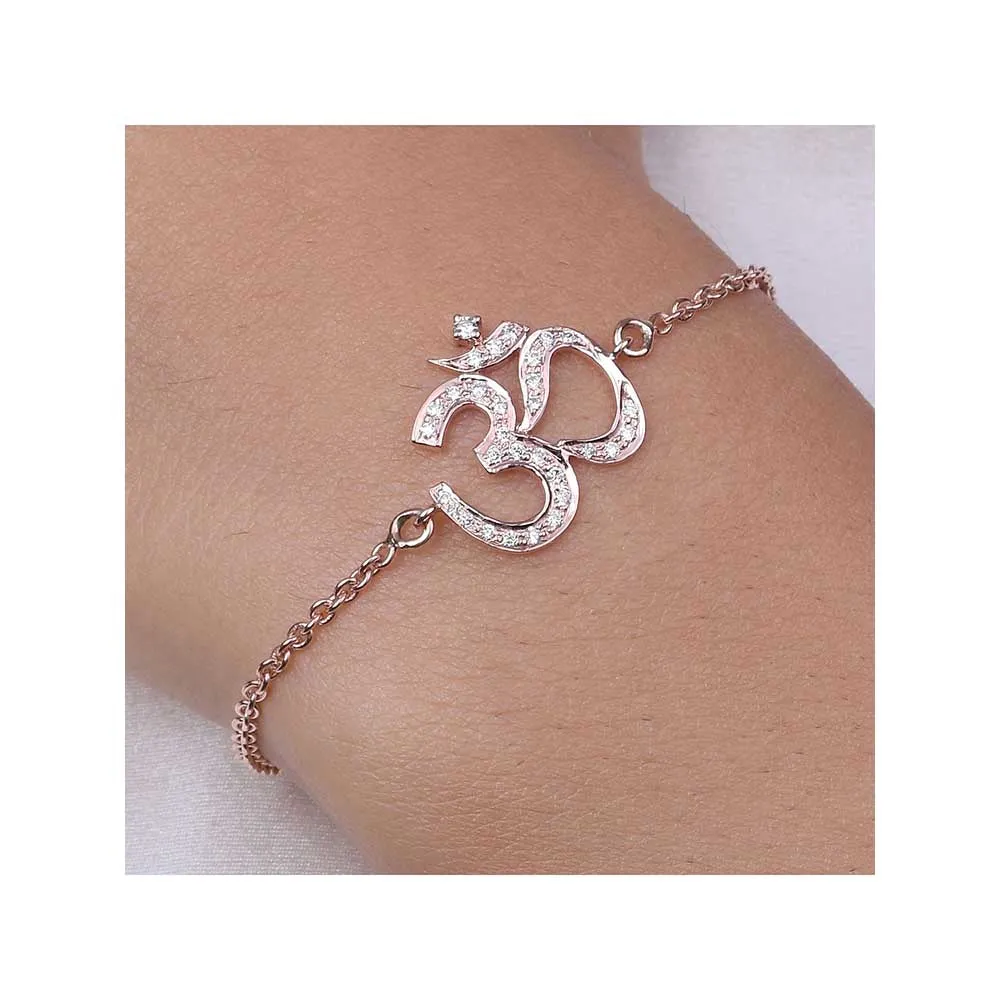 Kaj Fine Jewellery OM Diamond Chain Bracelet in 14KT Yellow Gold