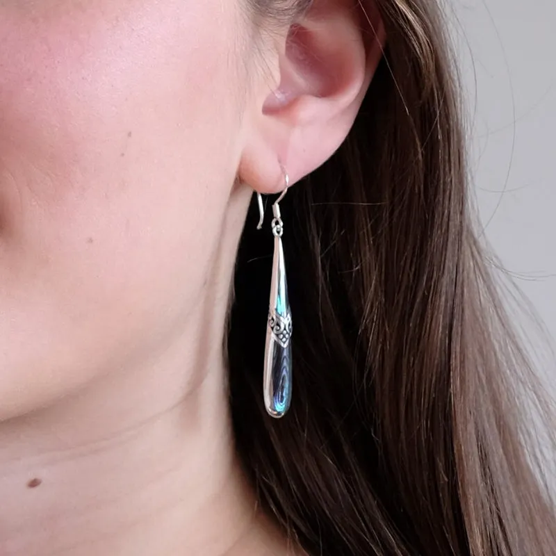 Kenindah Abalone and Sterling Silver Earrings