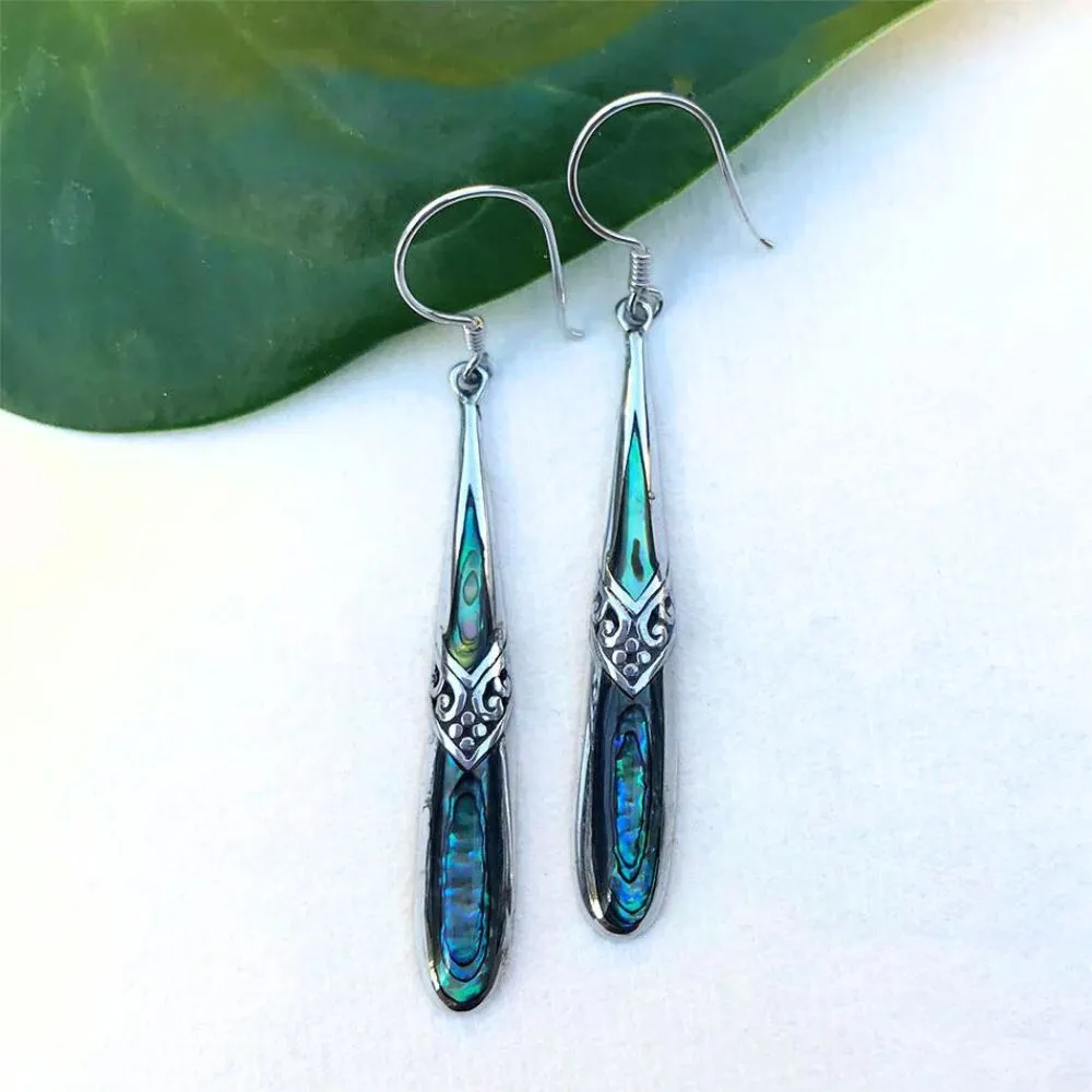 Kenindah Abalone and Sterling Silver Earrings