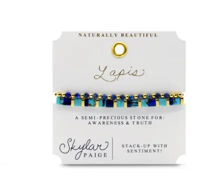 Lapis Stacking Bracelets