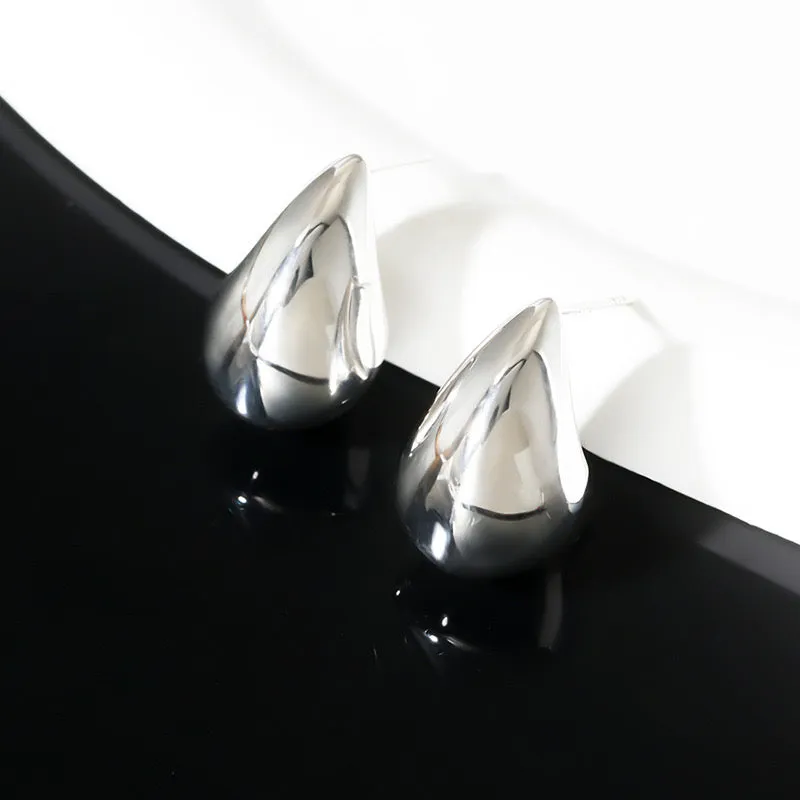 Large Teardrop Sleek Chic Earrings - Gold/Silver