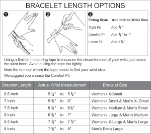 LeCalla Solid 925 Sterling Silver Figaro Link Chain Bracelet | Italian Diamond-Cut Figaro Chain Bracelet for Women Men, Made in Italy (7, 7.5, 8, 8.5, 9 Inches)