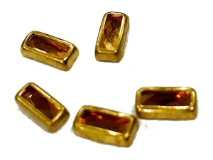 Light Golden Opaque Rectangular Kundan Stone (8x4 mm)