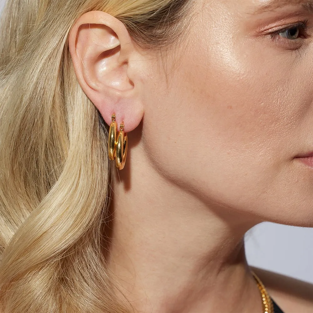 Lola Chubby Round Hoop Earrings