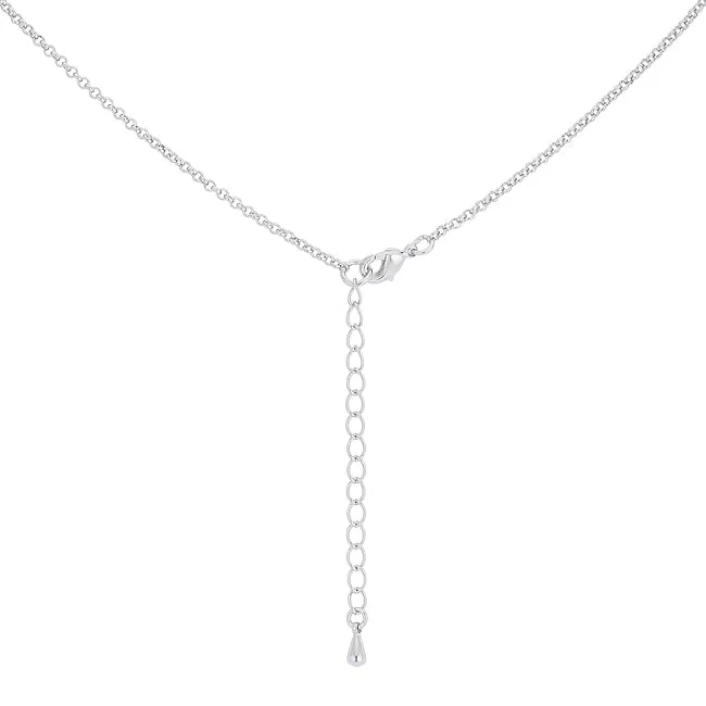 LOVCIA Elegant Olivine Cubic Zirconia Pendant with Bow Design