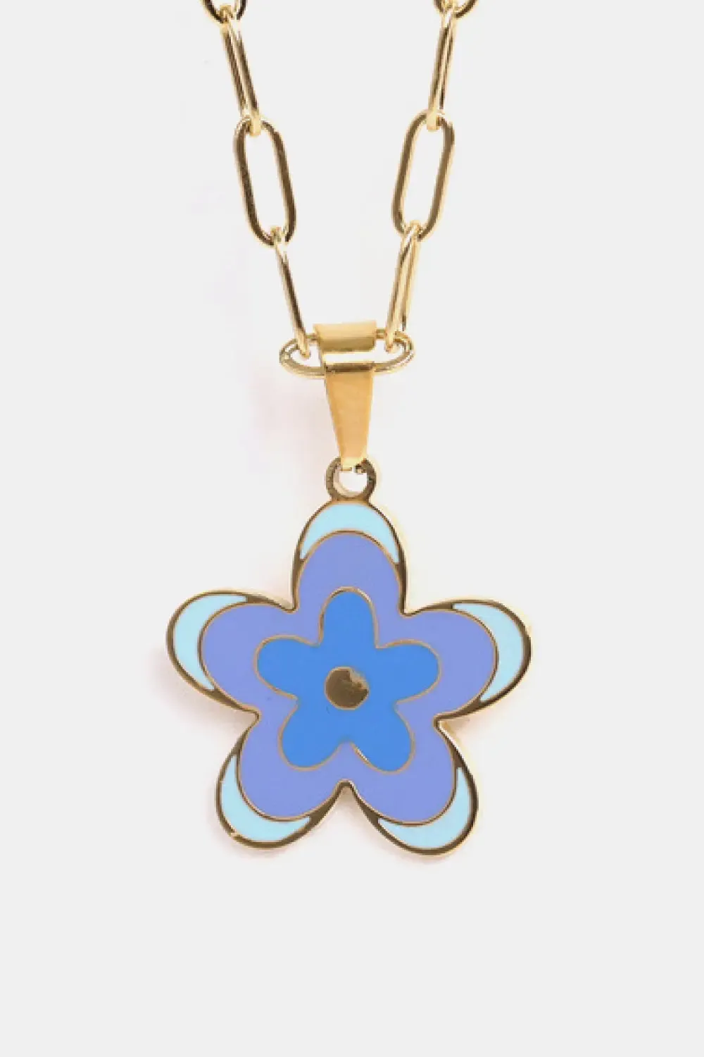 LOVCIA Flower Pendant Stainless Steel Necklace
