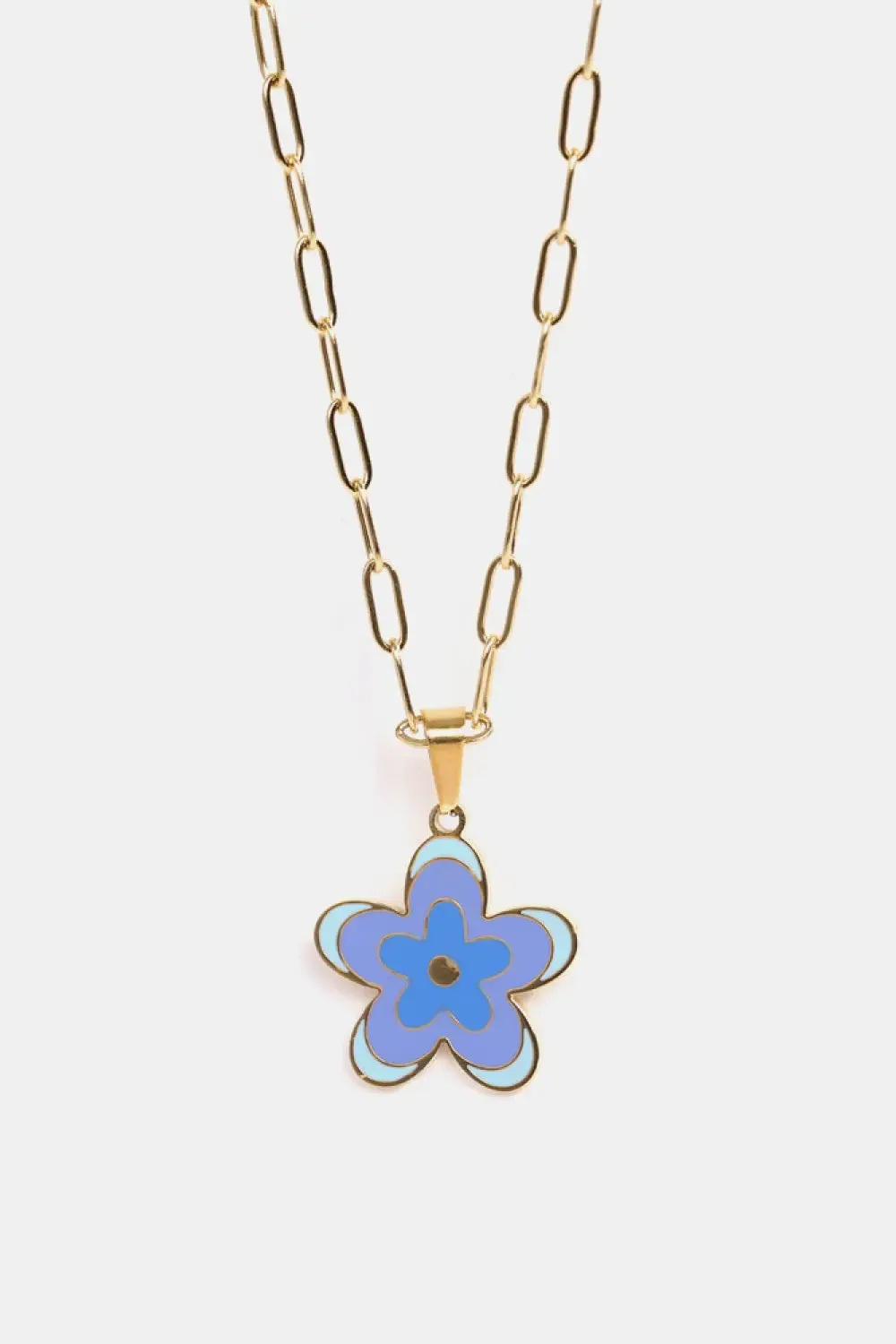 LOVCIA Flower Pendant Stainless Steel Necklace