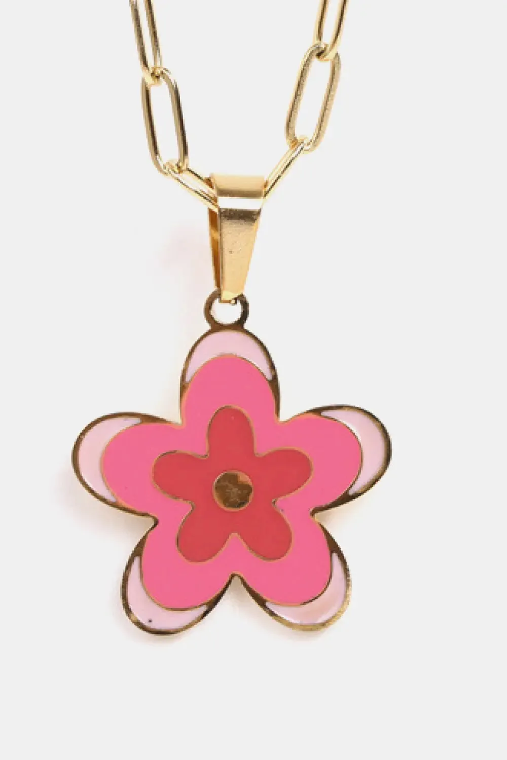 LOVCIA Flower Pendant Stainless Steel Necklace