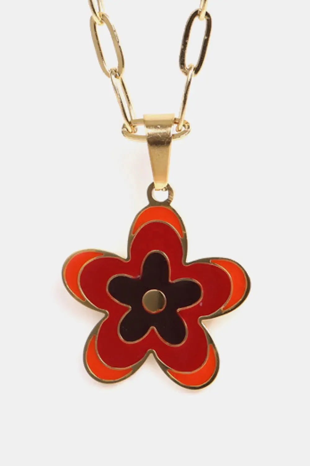 LOVCIA Flower Pendant Stainless Steel Necklace
