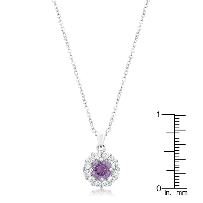 LOVCIA Purple Bella Bridal Elegance Pendant