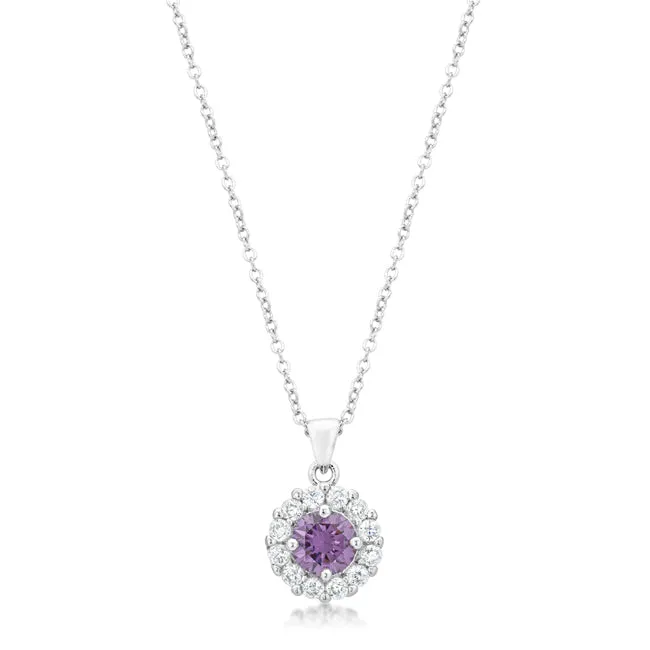 LOVCIA Purple Bella Bridal Elegance Pendant