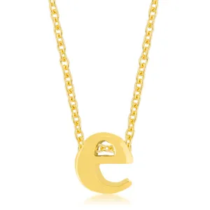LOVCIA Radiant Gold Initial E Necklace