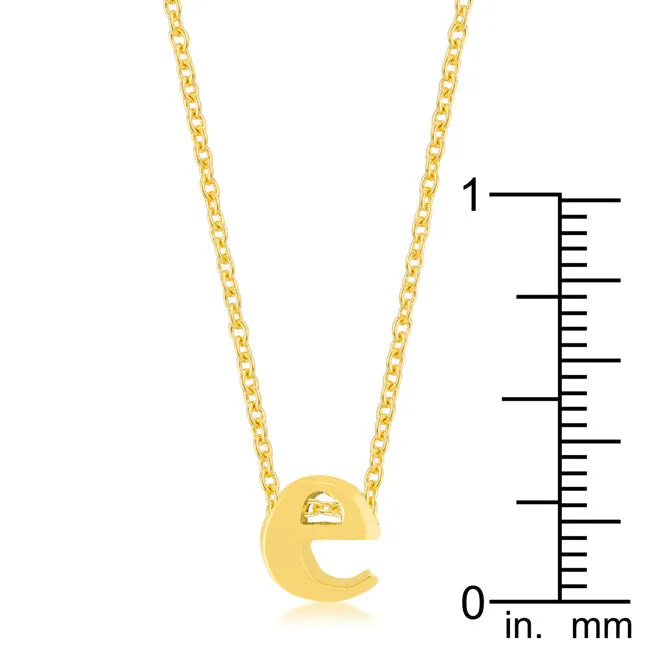 LOVCIA Radiant Gold Initial E Necklace