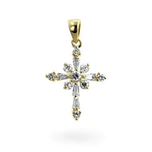 LOVCIA Radiant Snowflake Cross Necklace