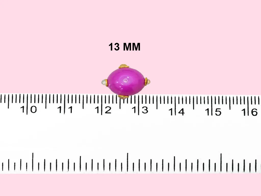 Magenta Kundan Work Beads
