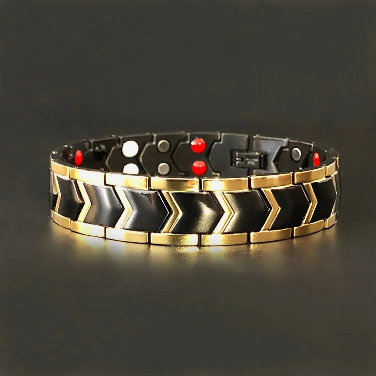 Magnetic Bracelets for Men Arthritis Relief Pain Health Double Row 4 Elements Strong