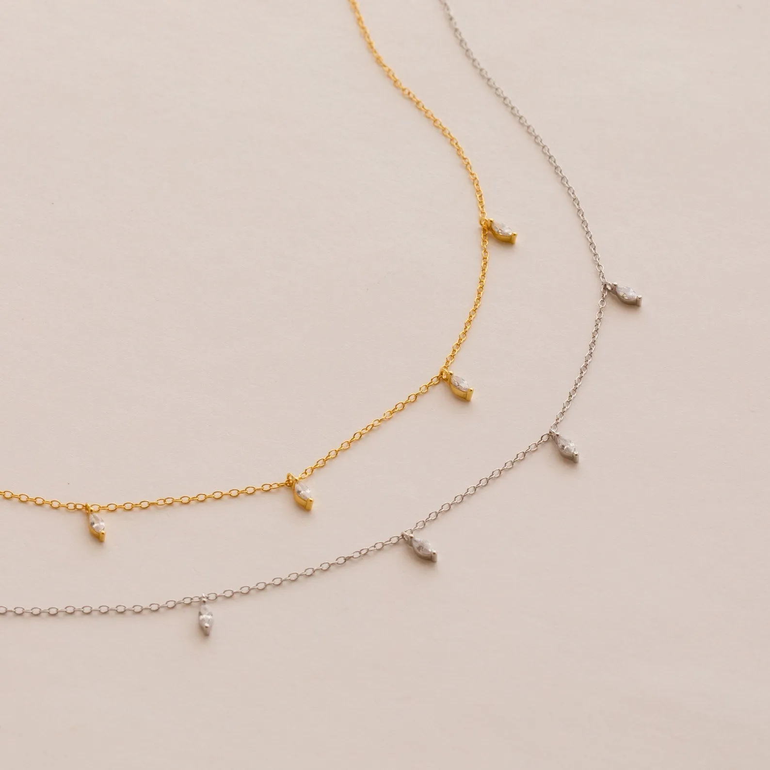 Marquise Station Necklace