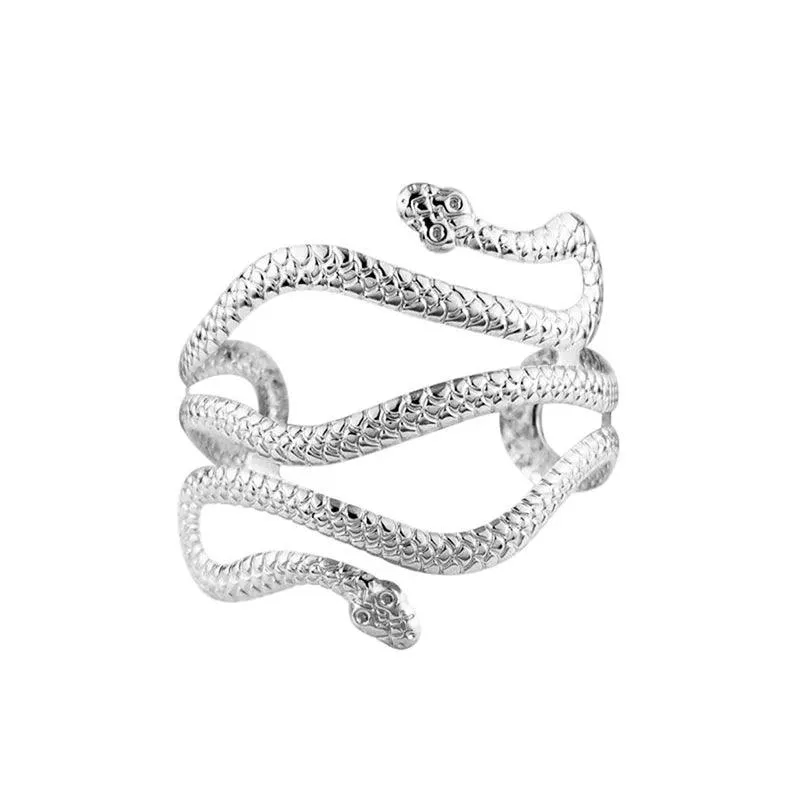 Metal Hollow Out Retro Geometric Pattern Bohemian Snake Pendants Charm Upper Bracelet Arm Chain - Body Jewellery