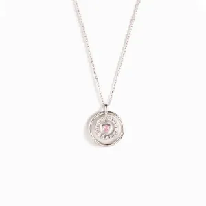 Mother Daughter Encircled Heart Necklace