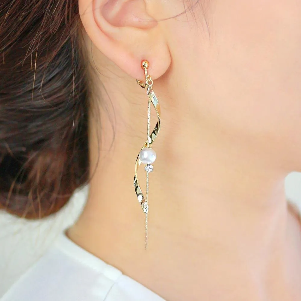 Multi Drop Clip On Earrings