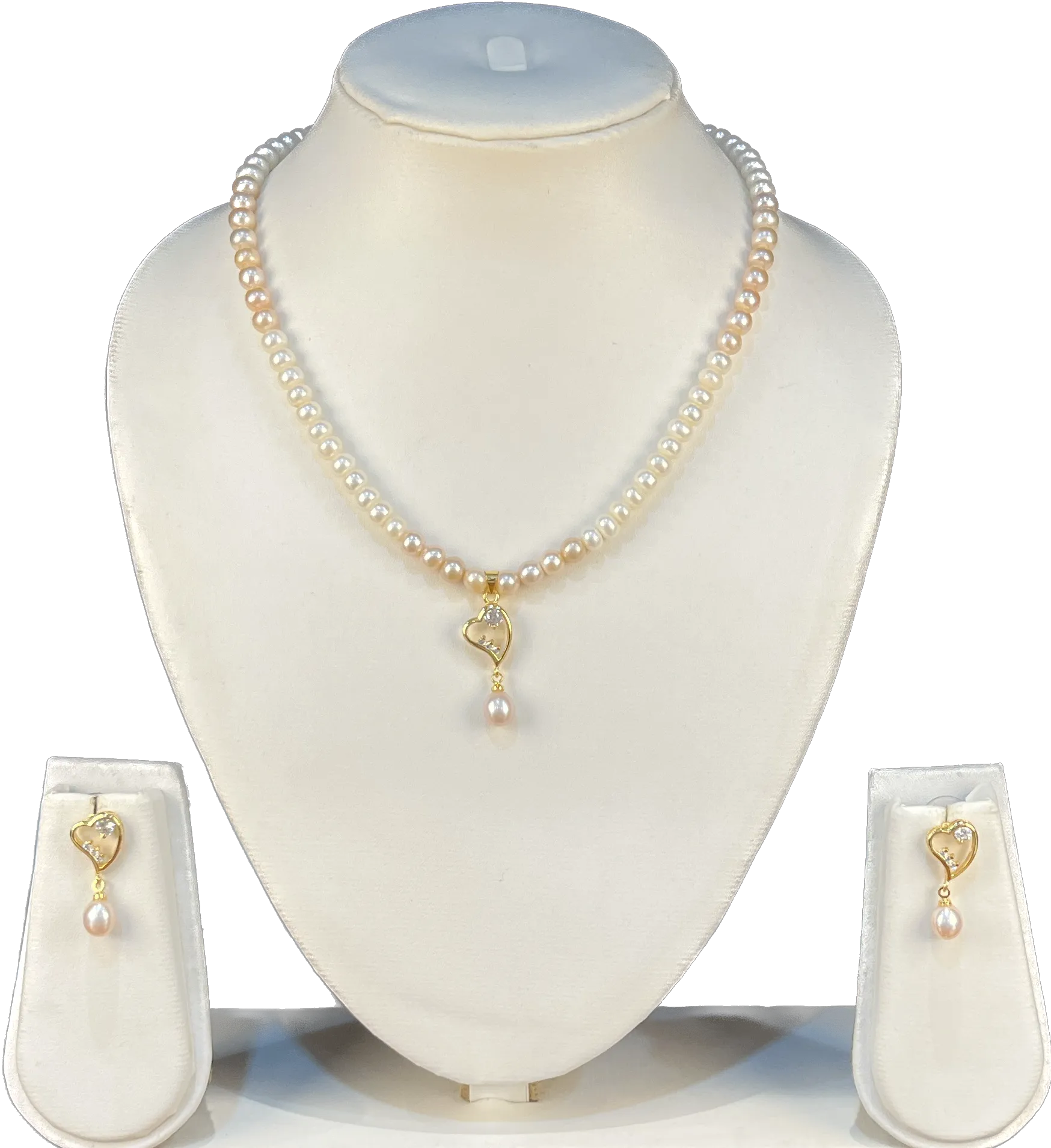 My Pearls Breathtaking Single Line Pink & White 6mm Pearls Set