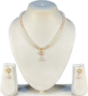 My Pearls Breathtaking Single Line Pink & White 6mm Pearls Set