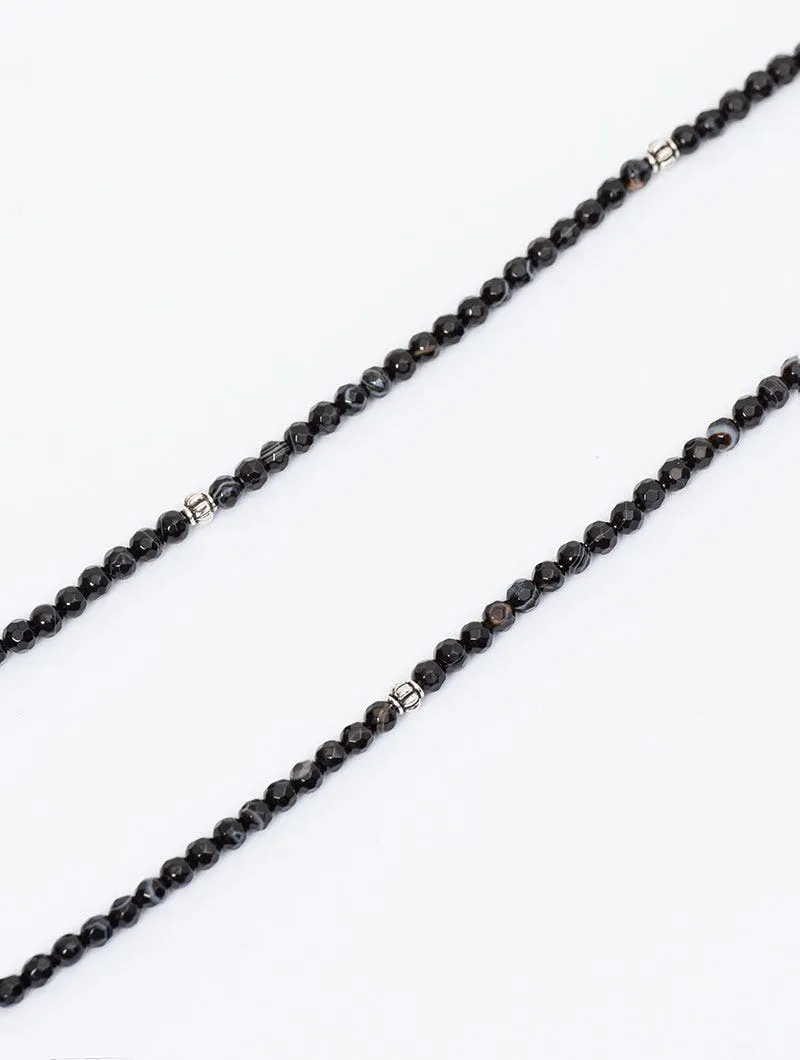 NABEEL SHORT NECKLACE IN BLACK
