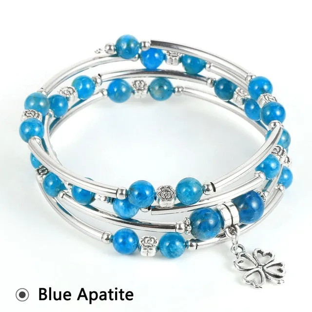 Natural Stone Trendy Crystal Wrap Bracelet