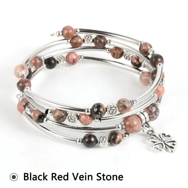 Natural Stone Trendy Crystal Wrap Bracelet