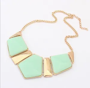 New Candy Color Collar Necklaces Pendants Fashion Statement Metal Choker Necklace For Women Vintage Jewelry Accessories